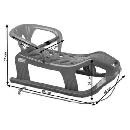 Bob za sneg Snow star s sedežem