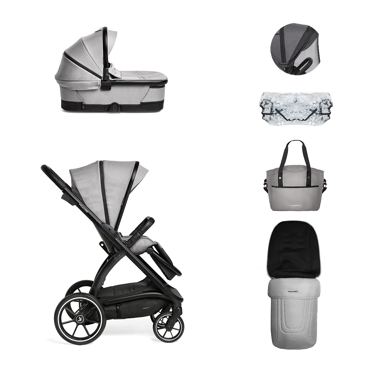 Otroški voziček TRICK Steel Grey Otroški voziček TRICK Steel Grey