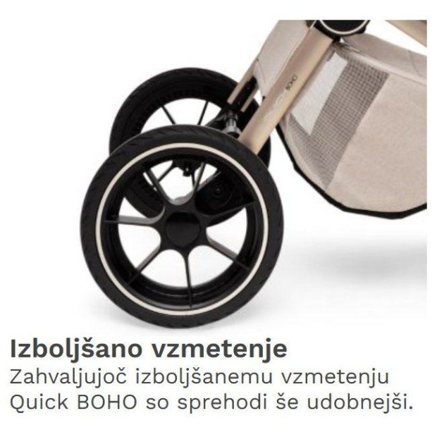 Otroški voziček 2v1 QUICK BOHO Beige