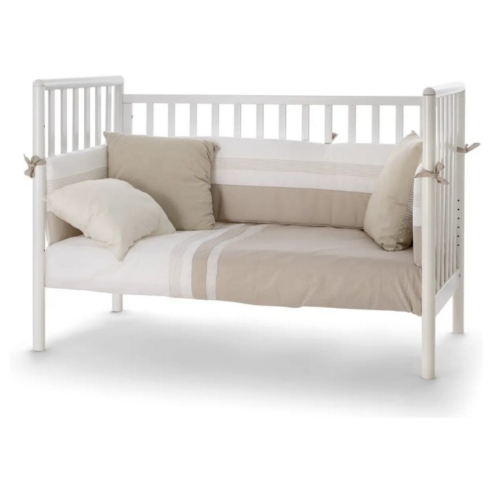 Otroška posteljica Pali FLIPPY 3v1 White z vzmetnico