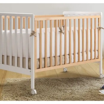 Otroška posteljica Pali FLIPPY 3v1 White Naturale z vzmetnico