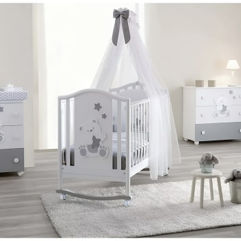 Pali ORSONE Grey lesena otroška postelja z vzmetnico