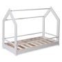 Lesena postelja Montessori FREEDOM White z vzmetnico