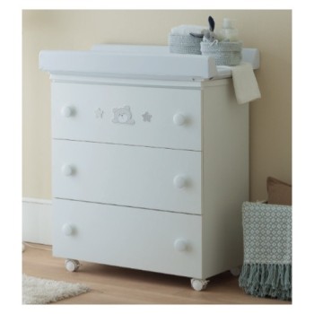TEO Bianco - previjalna komoda z banjico TEO Bianco - previjalna komoda z banjico