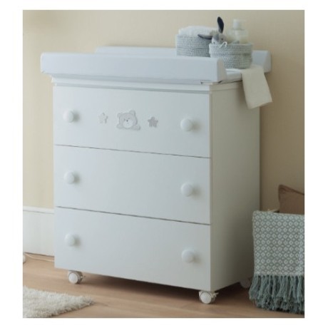 TEO Bianco - previjalna komoda z banjico TEO Bianco - previjalna komoda z banjico