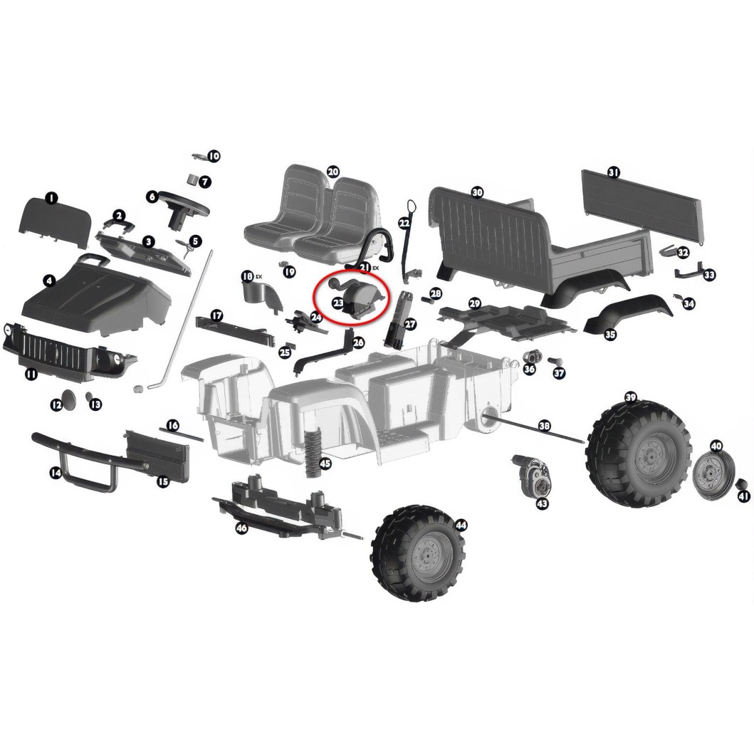 Ručka s prekidačem za smjer i brzinu za Peg HPX Ručka s prekidačem za smjer i brzinu za Peg HPX