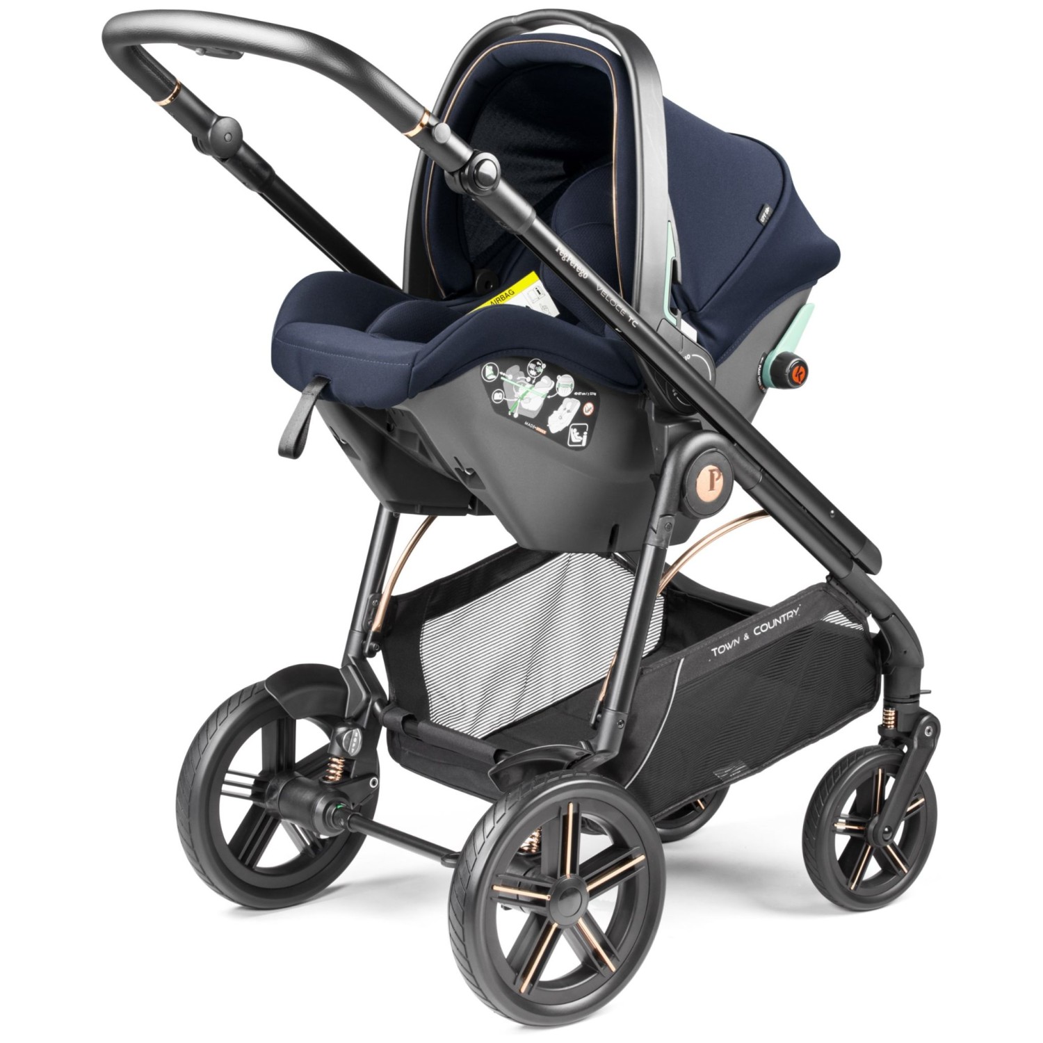 Otroški voziček 3v1 Veloce TC Belvedere SLK Blue Shine