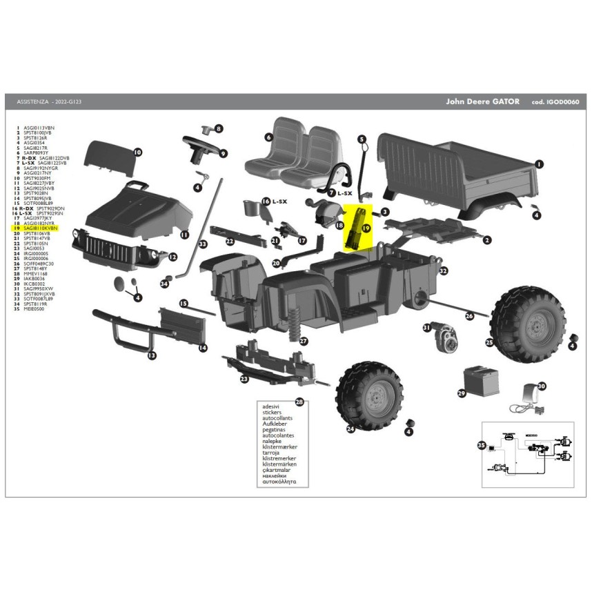 Zamjenski podizni stup za JD Gator HPX