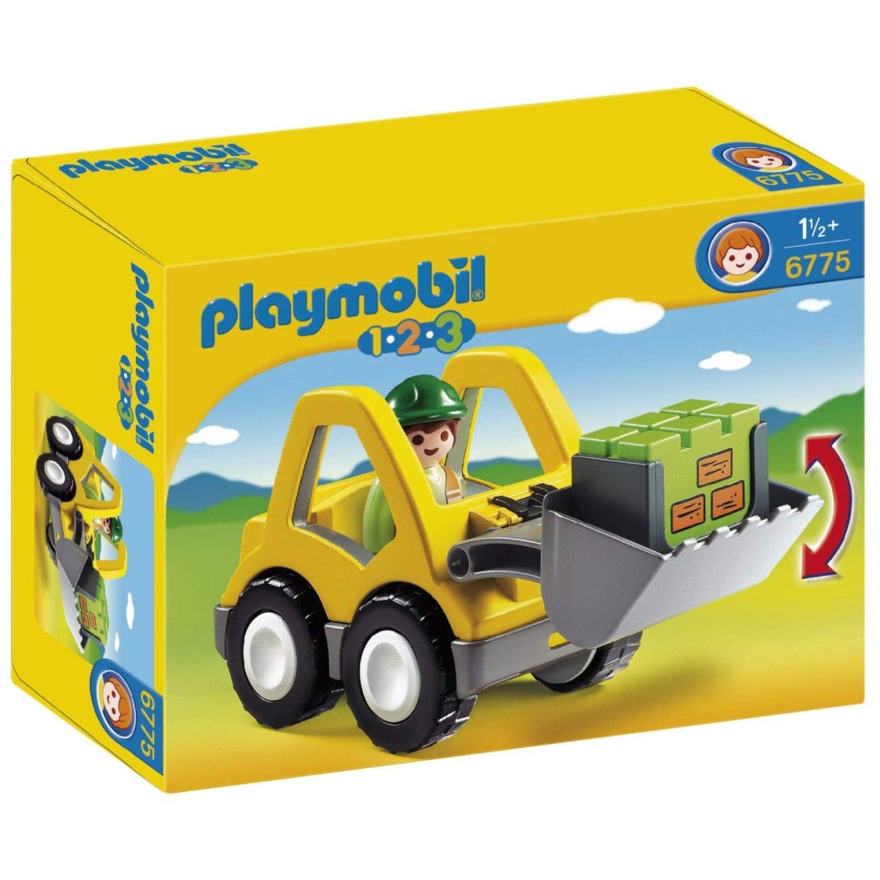 SPREDNJI NAKLADALNIK S PREMIČNIM KOPAČEM 6775 - Playmobil 1.2.3