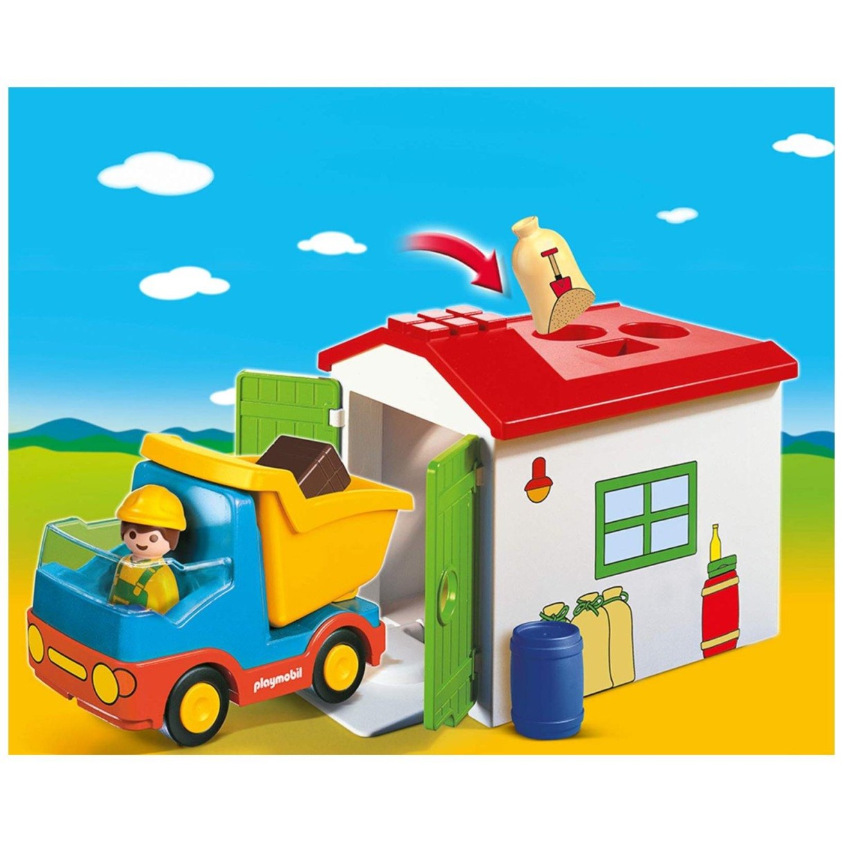 SMETARSKI TOVORNJAK S SMETMI 70184 - Playmobil 1.2.3 SMETARSKI TOVORNJAK S SMETMI 70184 - Playmobil 1.2.3