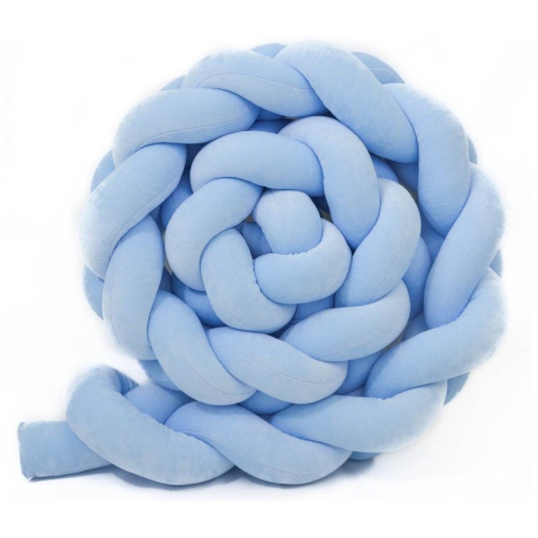 Enojna obroba za otroško posteljo PLIŠ BABY MODRA 400 cm Enojna obroba za otroško posteljo PLIŠ BABY MODRA 400 cm