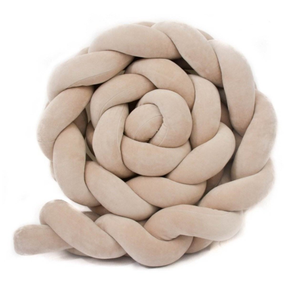 Enojna obroba za otroško posteljo PLIŠ BEŽ 220 cm