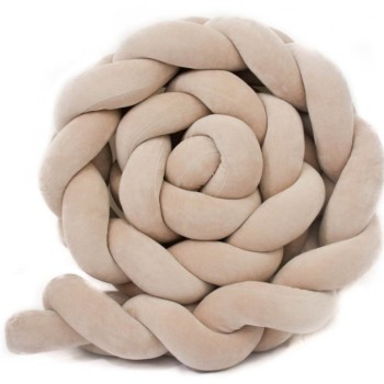 Enojna obroba za otroško posteljo PLIŠ BEŽ 200 cm