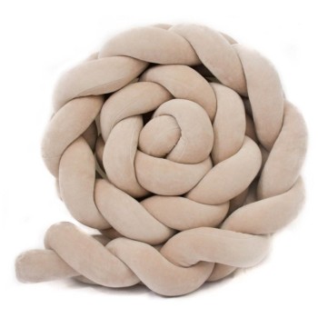 Enojna obroba za otroško posteljo PLIŠ BEŽ 200 cm Enojna obroba za otroško posteljo PLIŠ BEŽ 200 cm