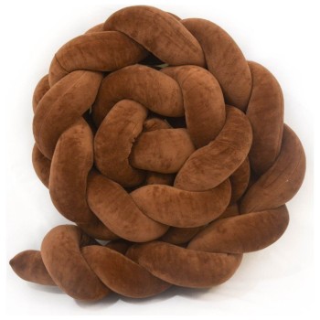 Enojna obroba za otroško posteljo PLIŠ ČOKOLADA 120 cm