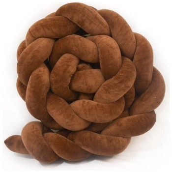 Enojna obroba za otroško posteljo PLIŠ ČOKOLADA 220 cm