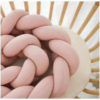 Enojna obroba za otroško posteljo PUDER ROZA 60 cm Enojna obroba za otroško posteljo PUDER ROZA 60 cm