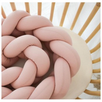 Enojna obroba za otroško posteljo PUDER ROZA 60 cm Enojna obroba za otroško posteljo PUDER ROZA 60 cm