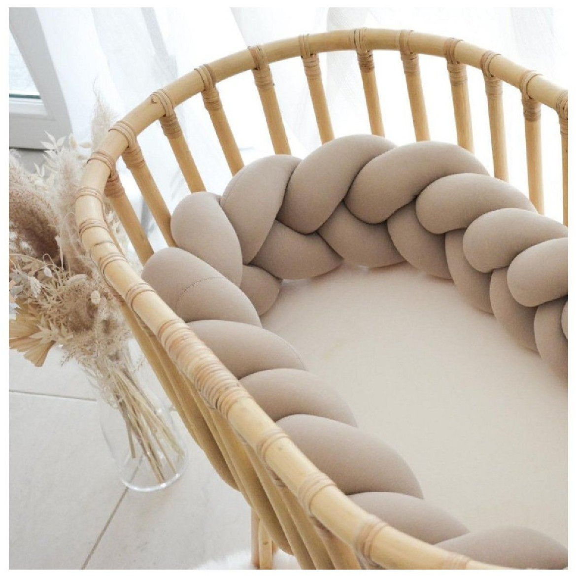 Enojna obroba za otroško posteljo svetlo BEŽ 60 cm Enojna obroba za otroško posteljo svetlo BEŽ 60 cm