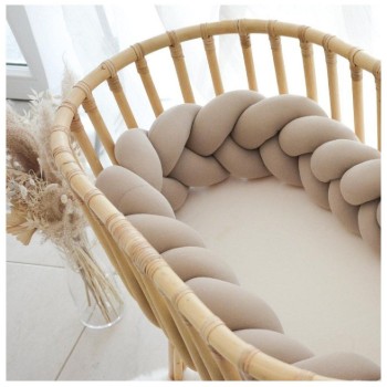 Enojna obroba za otroško posteljo svetlo BEŽ 60 cm Enojna obroba za otroško posteljo svetlo BEŽ 60 cm