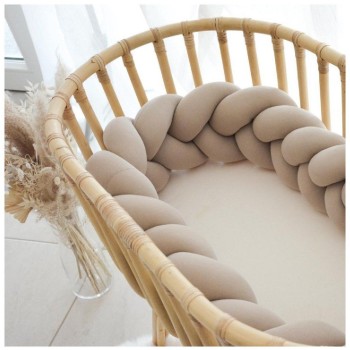 Enojna obroba za otroško posteljo svetlo BEŽ 200 cm Enojna obroba za otroško posteljo svetlo BEŽ 200 cm