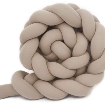 Enojna obroba za otroško posteljo Temno BEŽ 200 cm