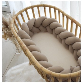 Enojna obroba za otroško posteljo Temno BEŽ 200 cm Enojna obroba za otroško posteljo Temno BEŽ 200 cm