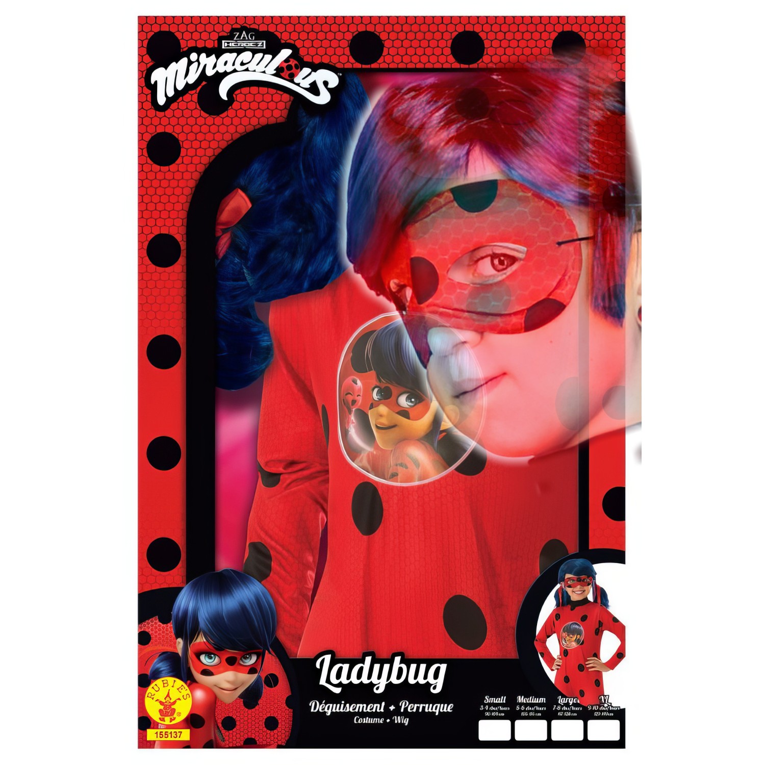 Pustni kostum za otroke LadyBug v škatli - Miraculous