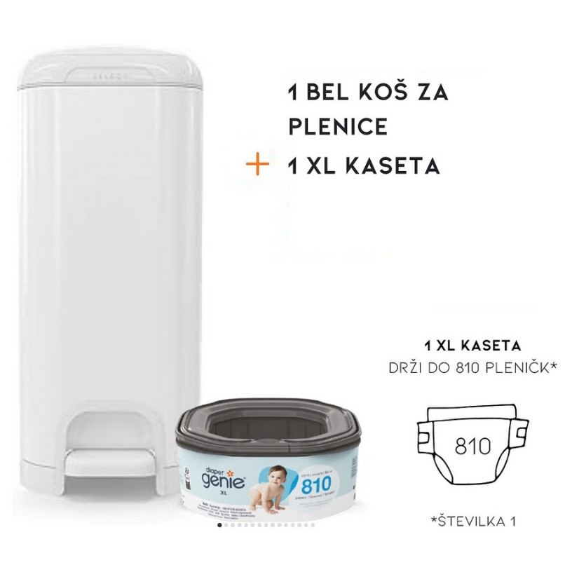 Koš za plenice DIAPER GENIE SELECT white