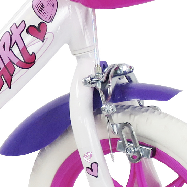 Otroško kolo 12 col HEART White