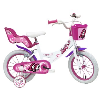 Otroško kolo 14 col HEART White