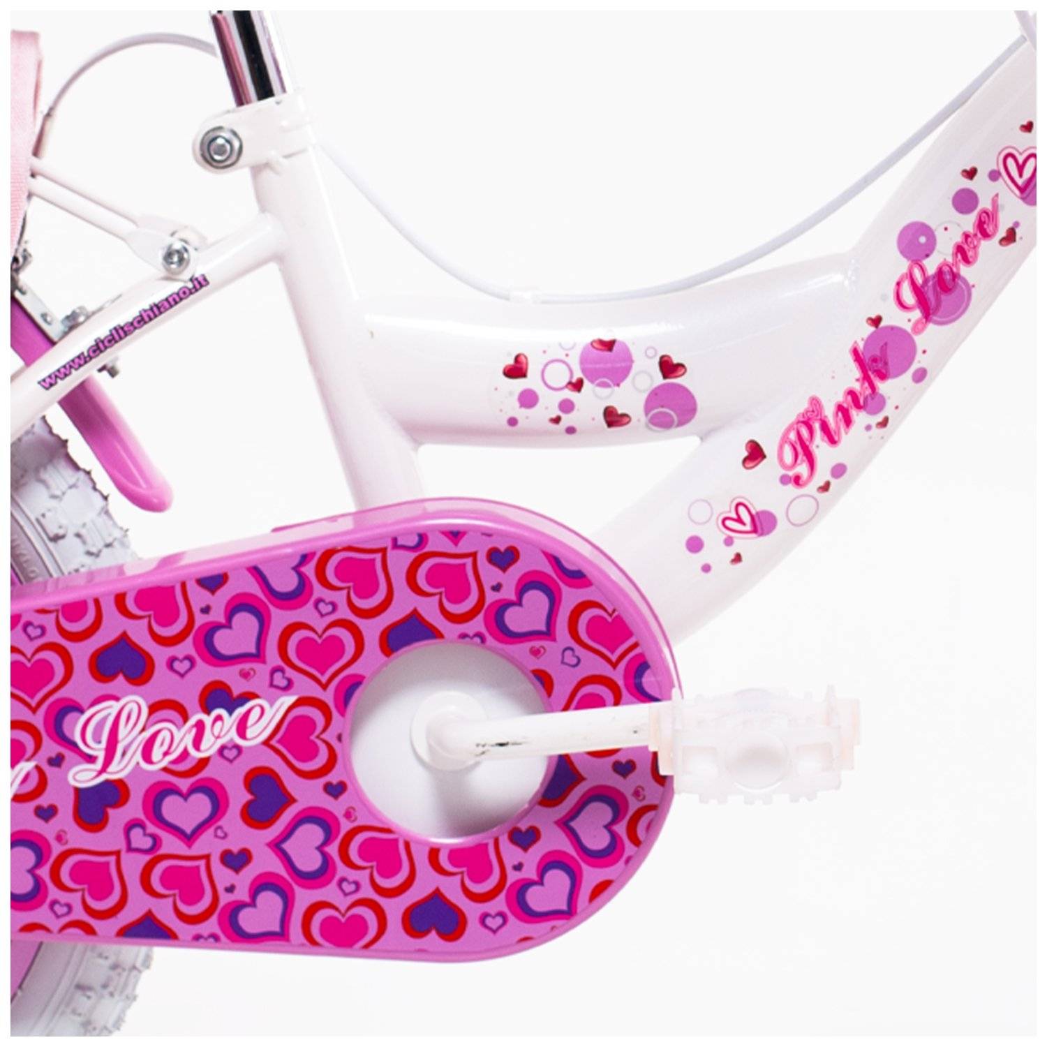 Bicikl za djevojčice 16 LOVE White