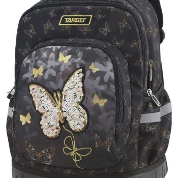 Šolska torba na kolesih Trolley Gold Butterfly 28111