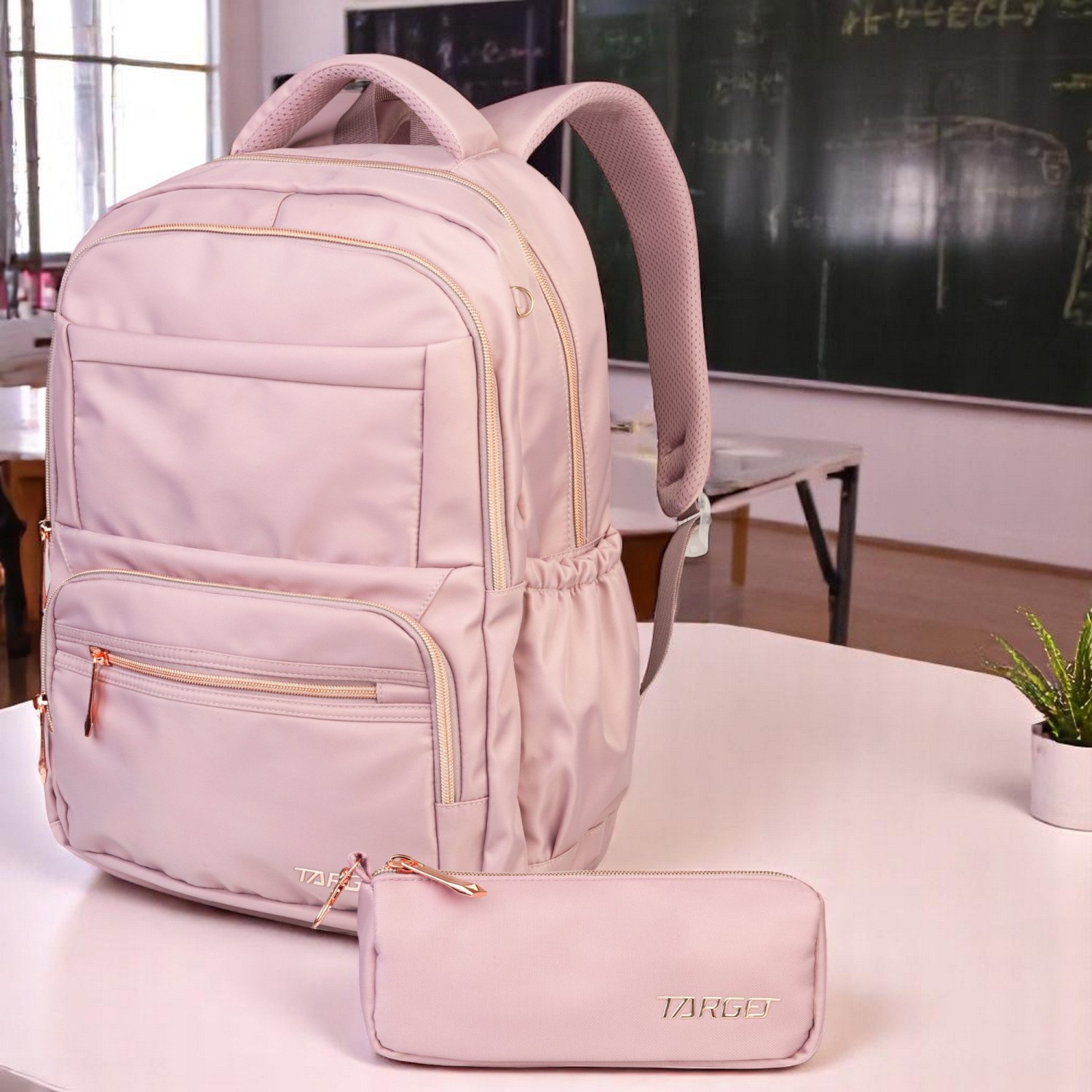 Nahrbtnik za srednjo šolo GLAMMER Antique Pink 28710