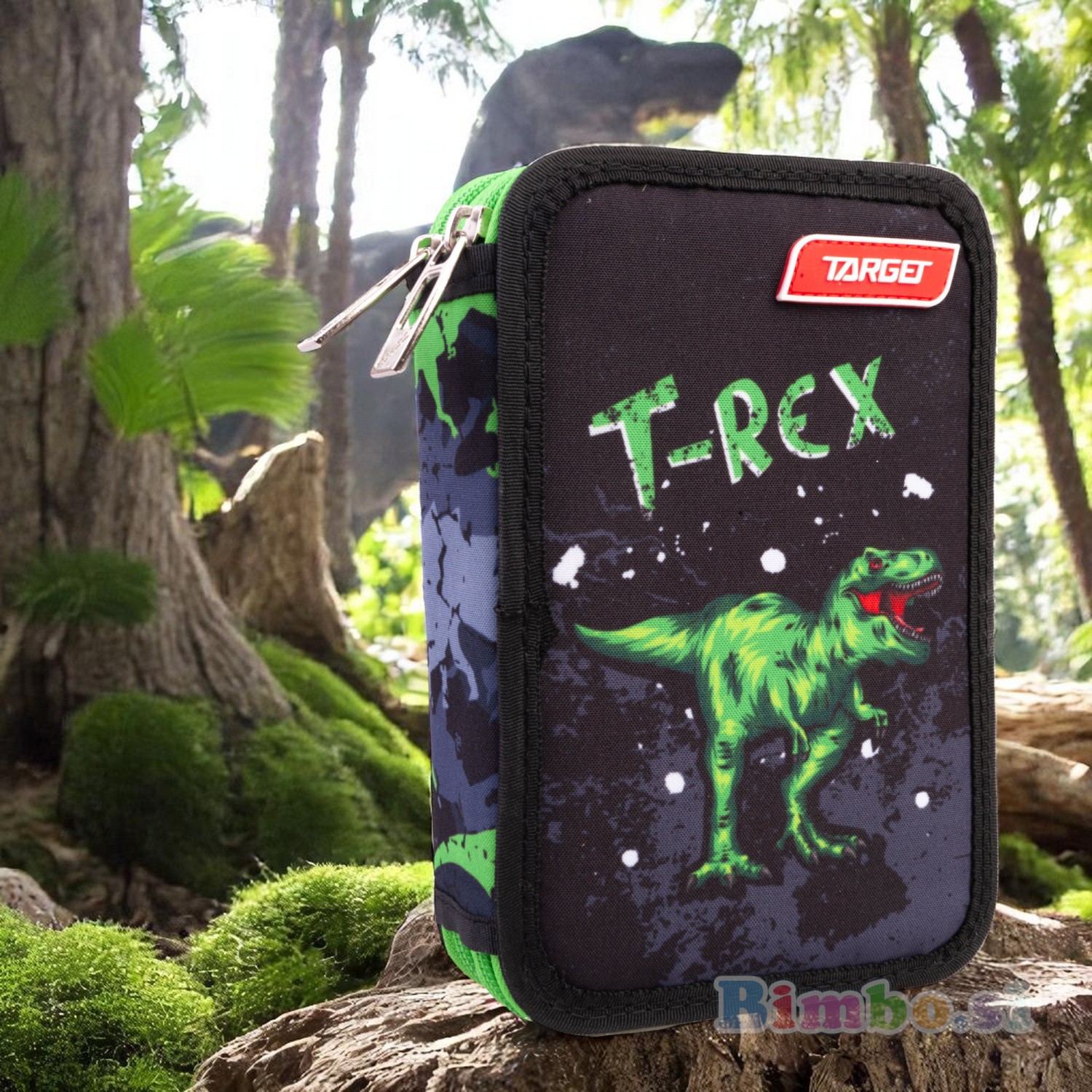 Dvodijelna puna pernica DOUBLE T-Rex 28773, 2 zatvarača