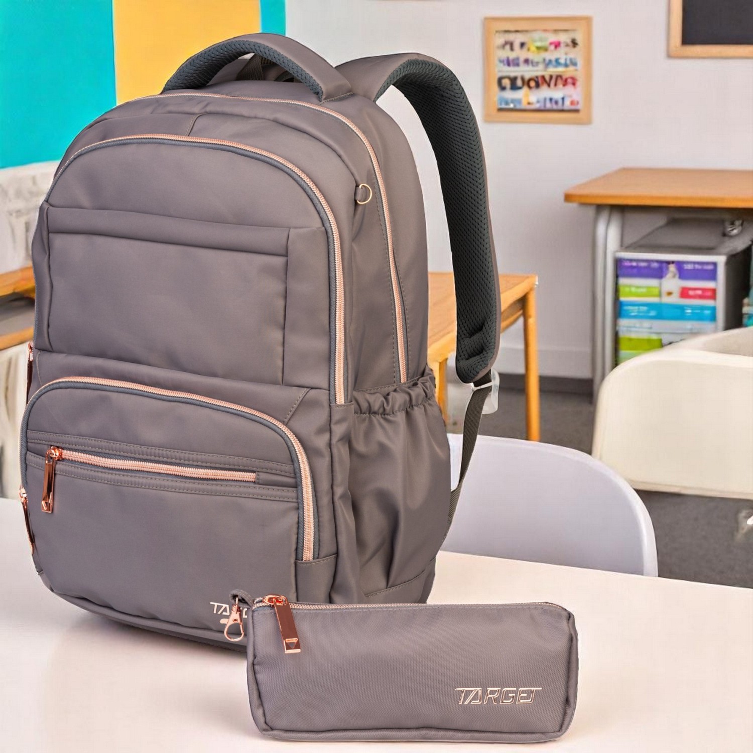 Ruksak za srednju školu GLAMMER Dusty Grey 28709 Ruksak za srednju školu GLAMMER Dusty Grey 28709