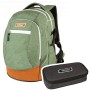 AIR PACK SWITCH Green Melange 26285 - anatomski šolski nahrbtnik, šolska torba