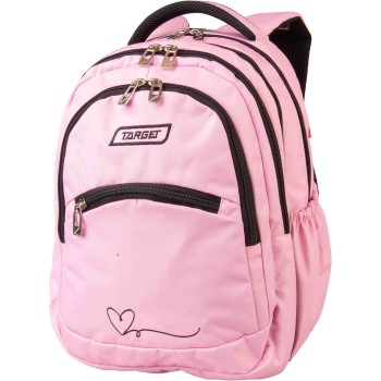 Školska torba za 2 trijadu 2u1 CURVED Pink Heart 29804