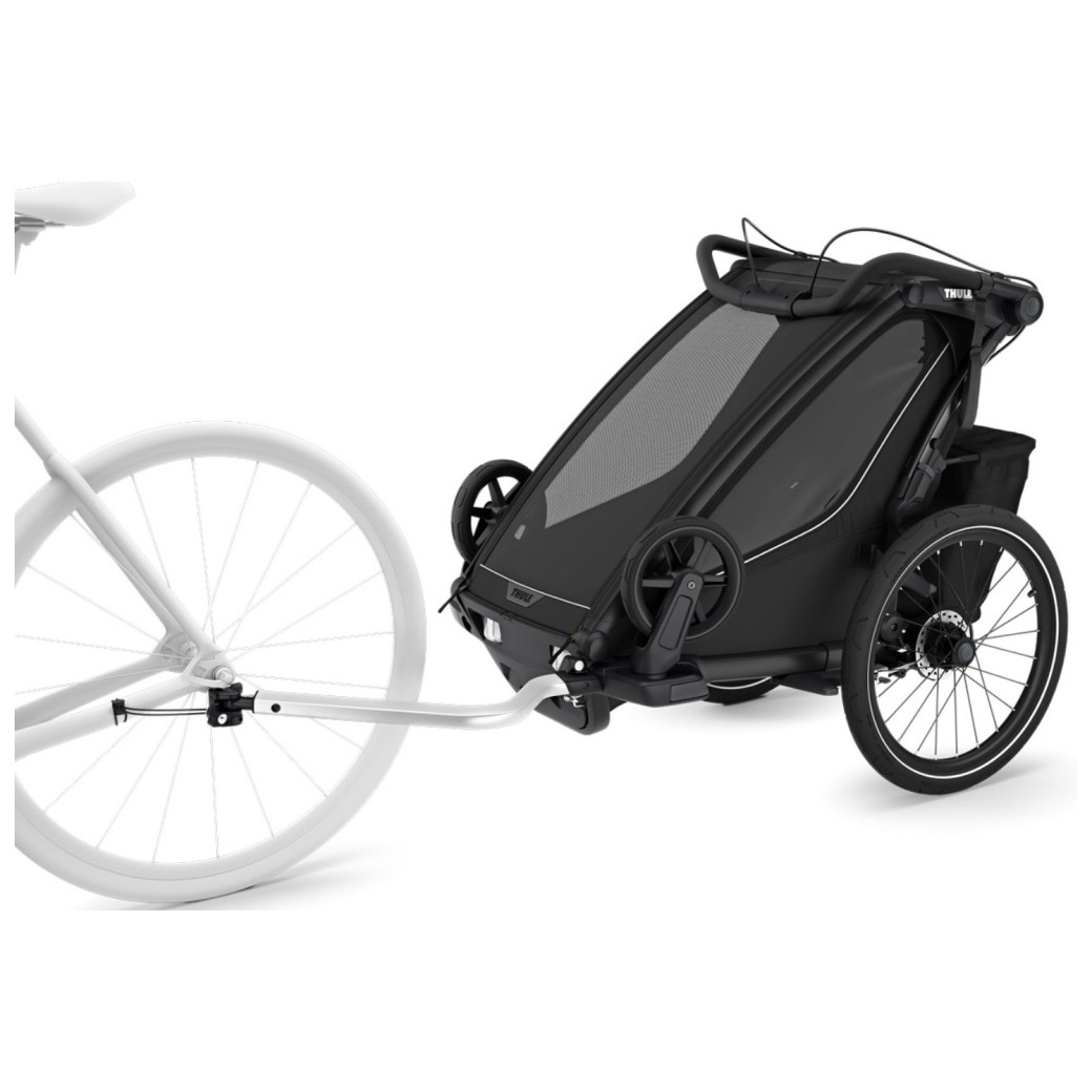 Chariot Sport2 Single Black - multifunkcijska prikolica za otroka 4v1