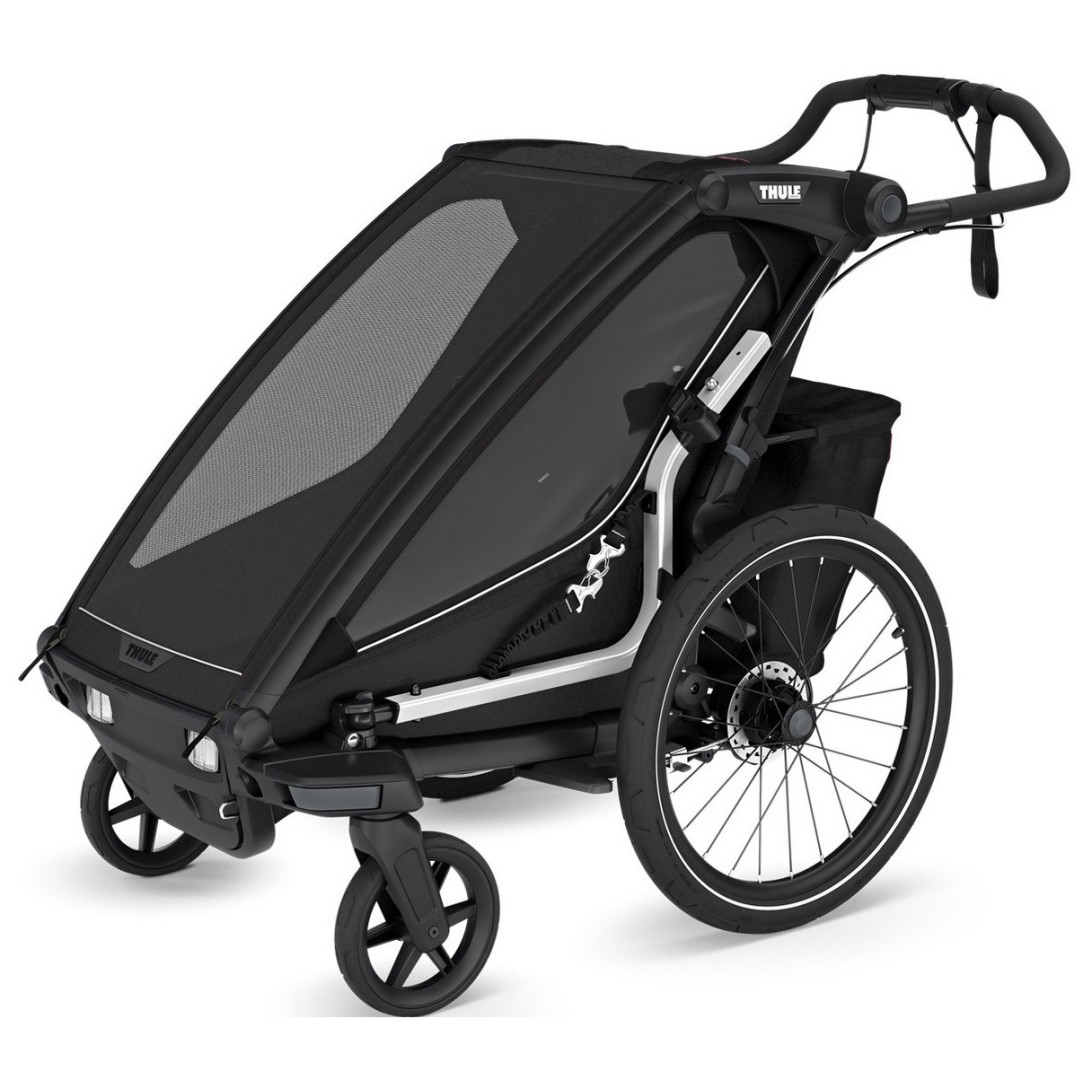 Chariot Sport2 Single Black - multifunkcijska prikolica za otroka 4v1