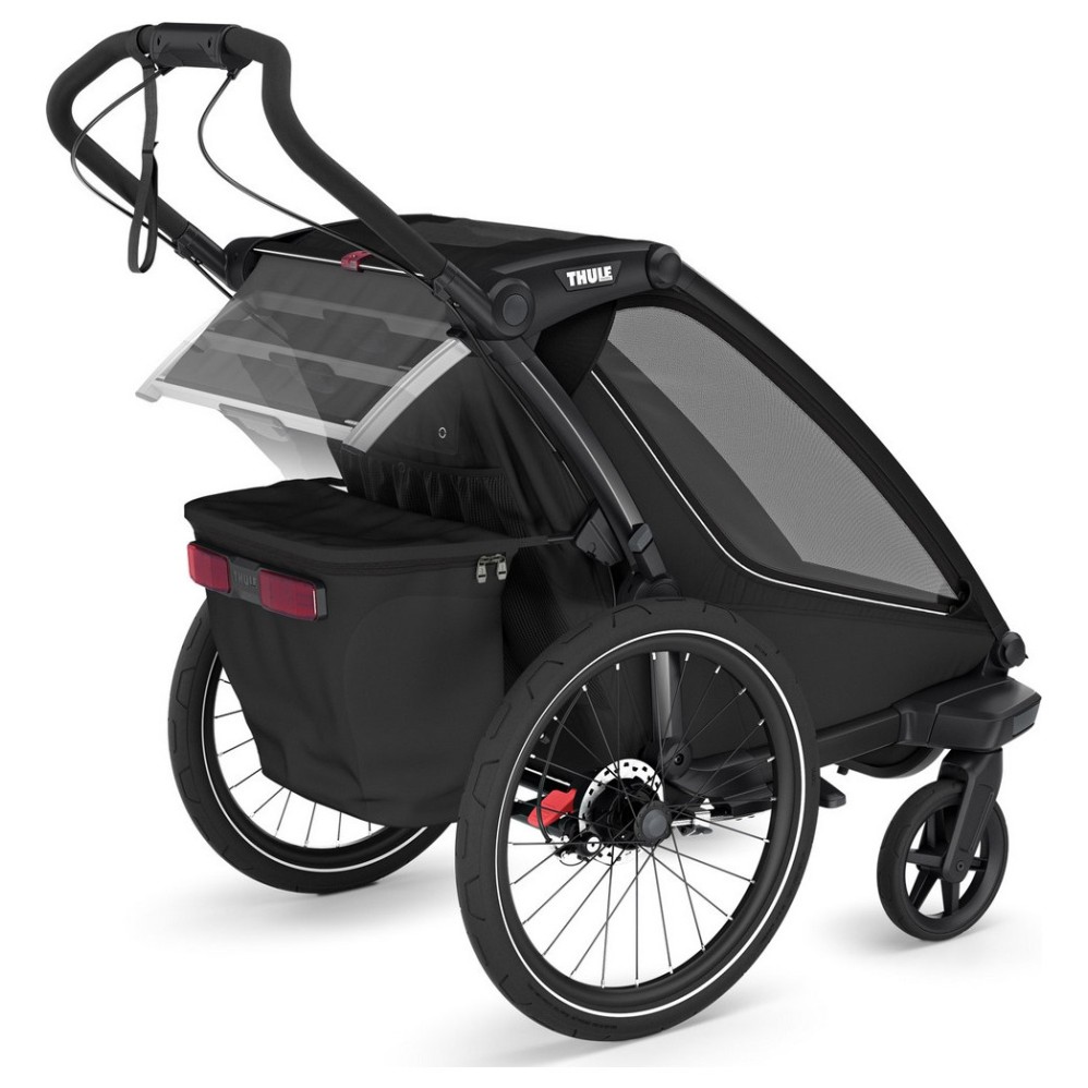 Chariot Sport2 Single Black - multifunkcijska prikolica za otroka 4v1