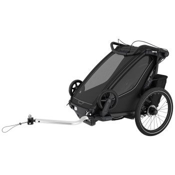 Chariot Sport2 Single Black - multifunkcijska prikolica za otroka 4v1
