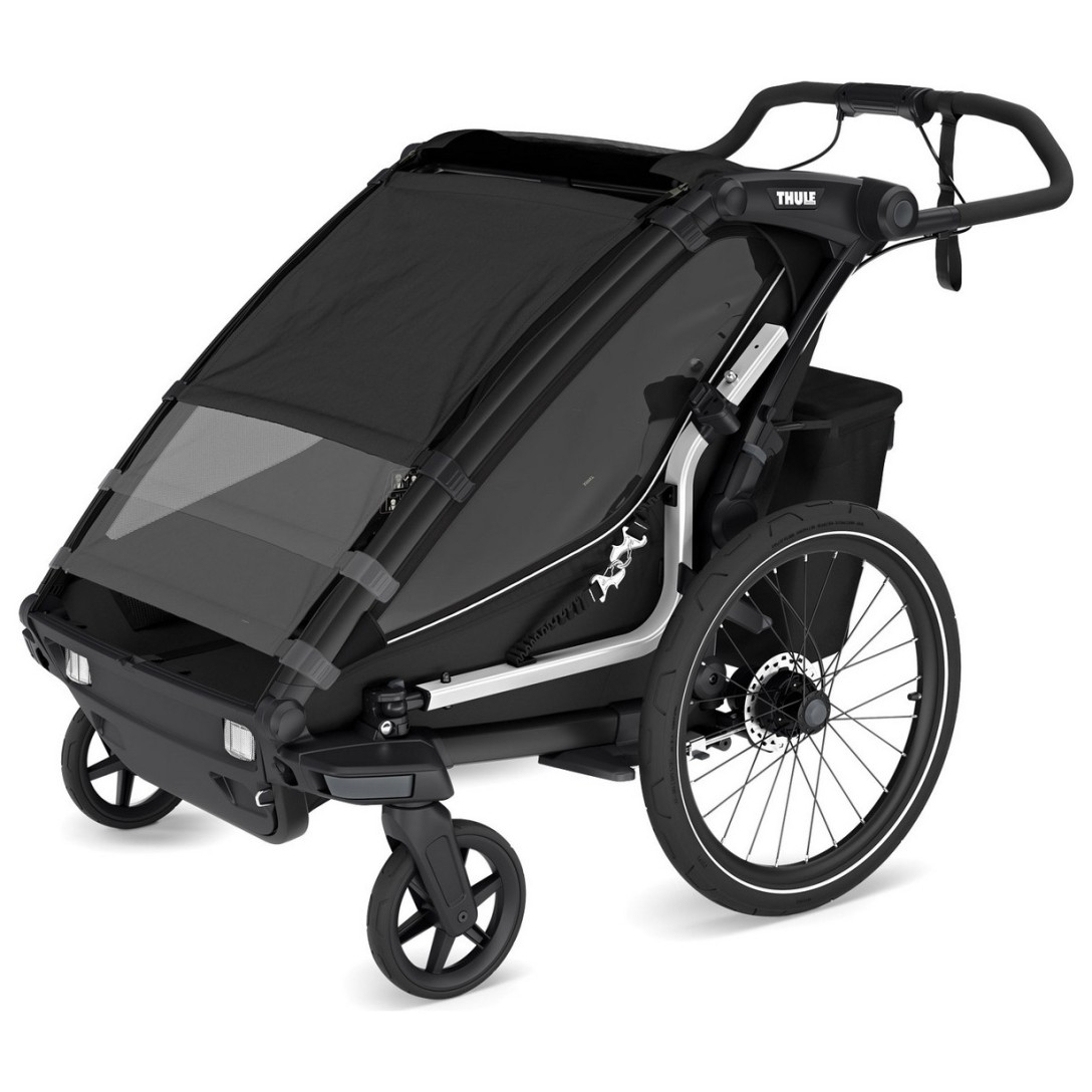 Chariot Sport2 Single Black - multifunkcijska prikolica za otroka 4v1