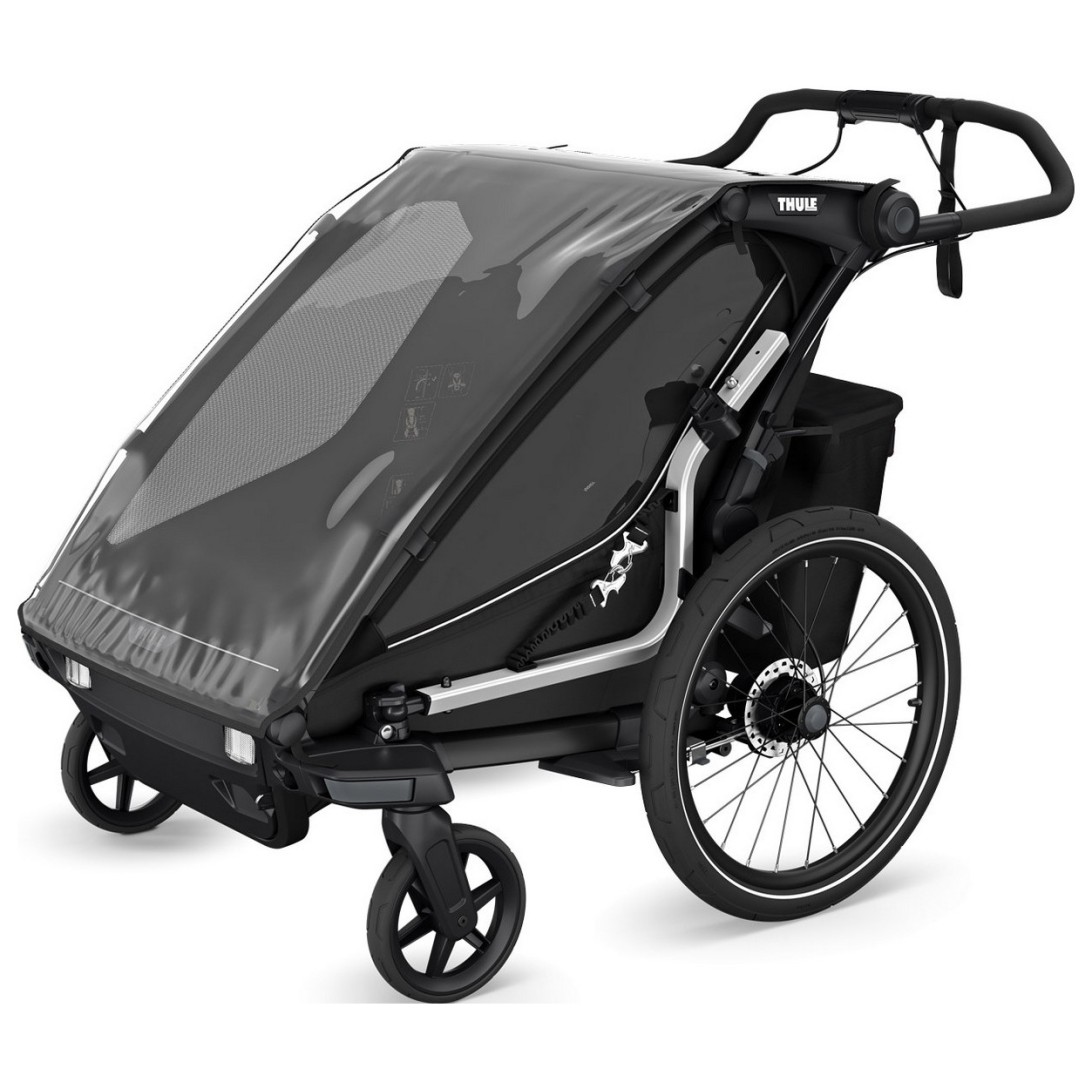 Chariot Sport2 Single Black - multifunkcijska prikolica za otroka 4v1