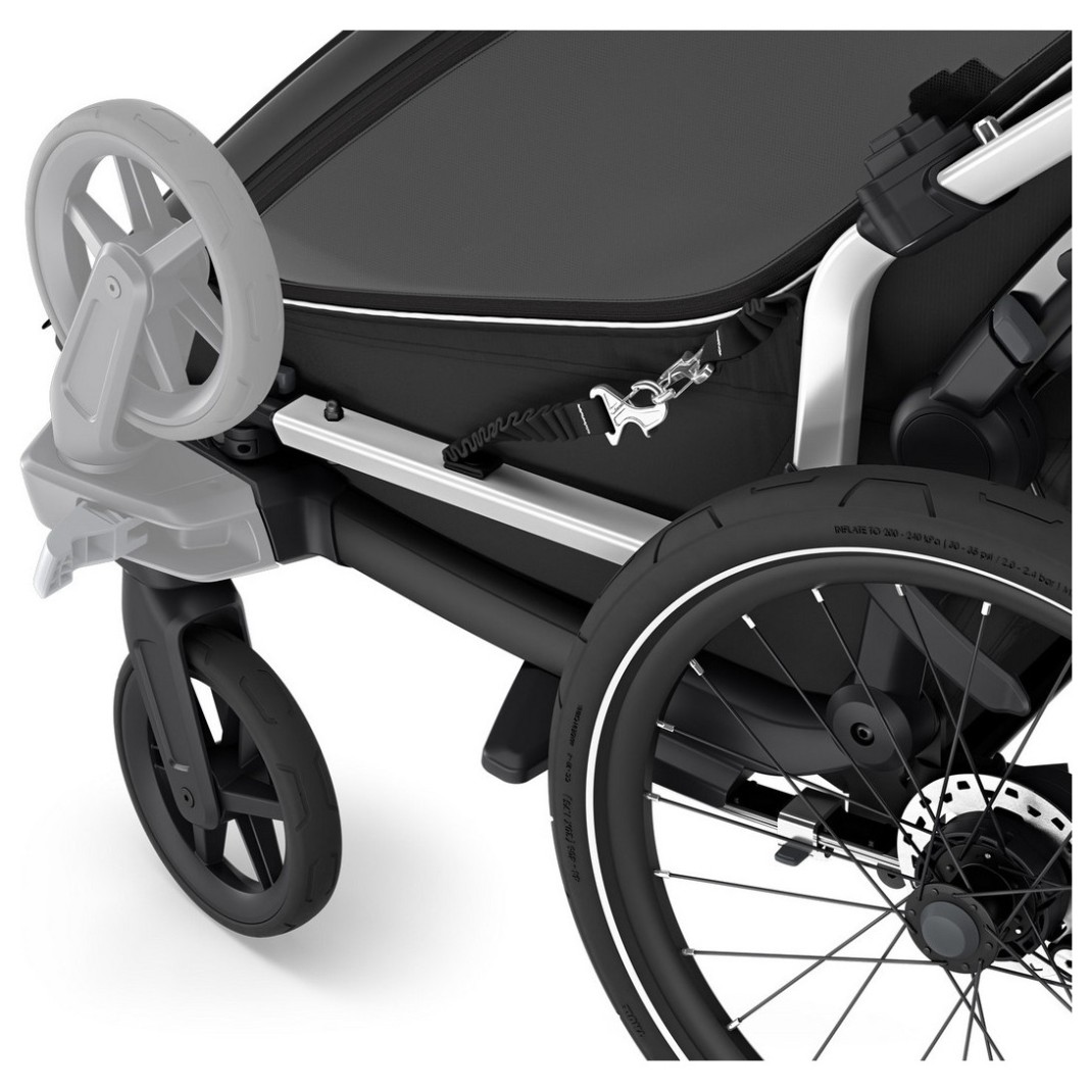 Chariot Sport2 Single Black - multifunkcijska prikolica za otroka 4v1