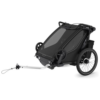Chariot Sport2 Double Black - multifunkcijska prikolica za otroka 4v1