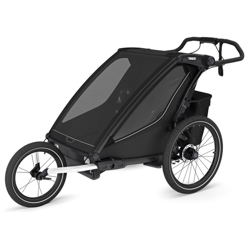 Chariot Sport2 Double Black - multifunkcijska prikolica za otroka 4v1