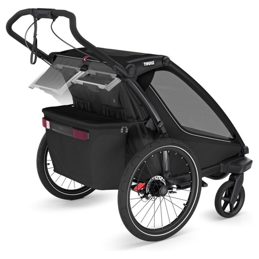 Chariot Sport2 Double Black - multifunkcijska prikolica za otroka 4v1