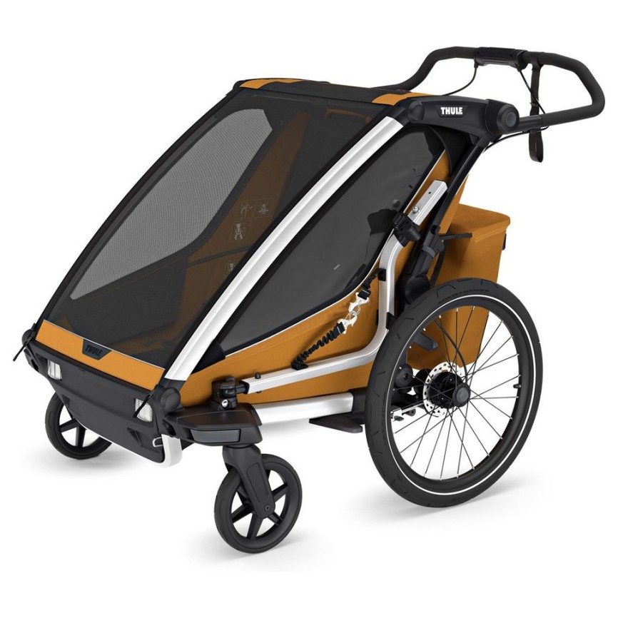 Chariot Sport2 Double Natural Gold - multifunkcijska prikolica za otroka 4v1