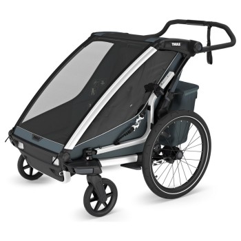 Prikolica za djecu 4u1 Thule CHARIOT CROSS2 Double Dark Slate